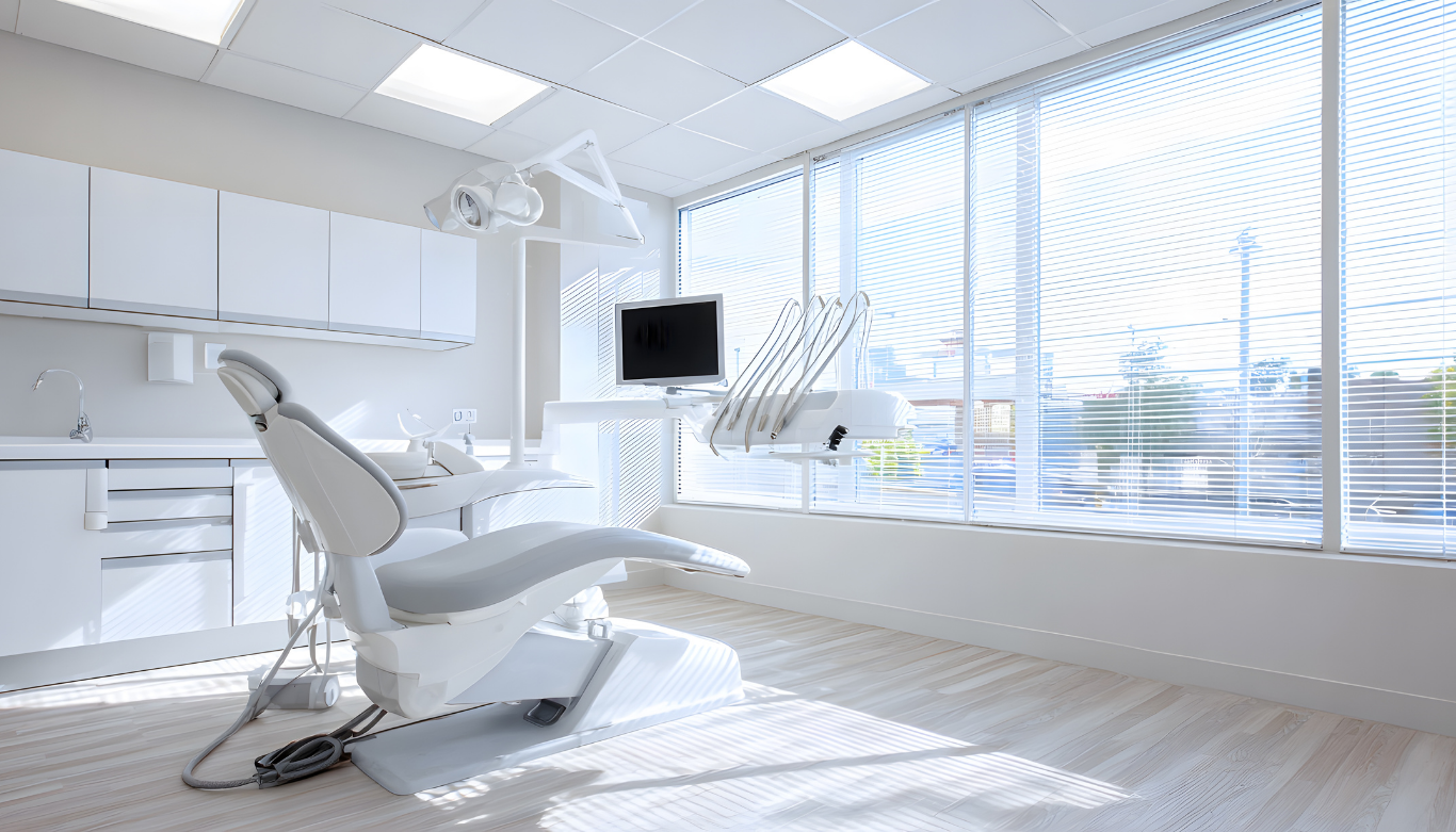 emu-plains-family-dental-book-an-appointment Modern dental chair ready for a patient’s appointment