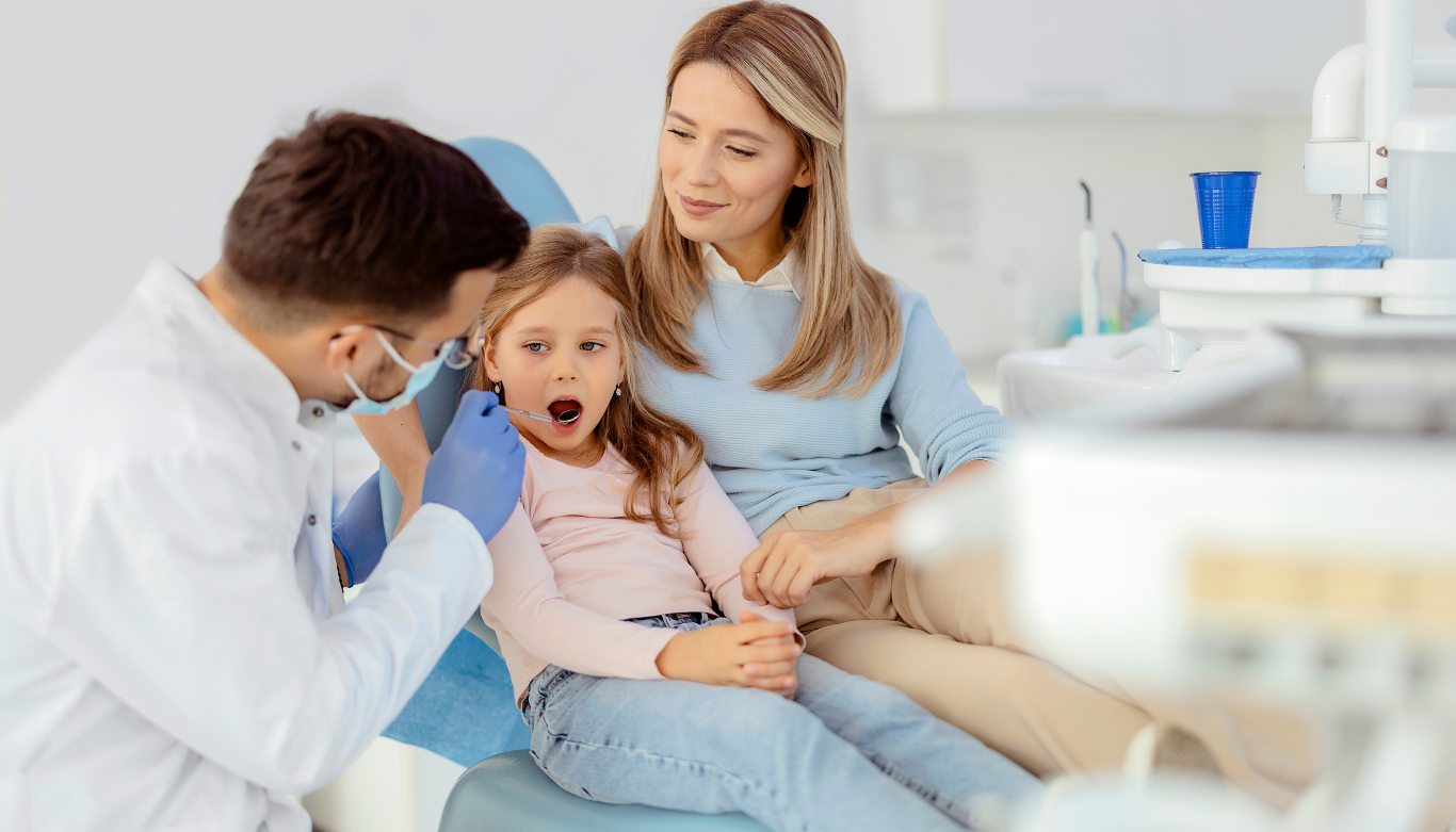 emu-plains-family-dental-dentist-near-me Parent and child visiting a local dental clinic